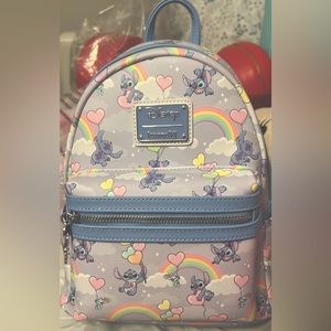 NEW Stitch Loungefly with Rainbows and Heart Balloons